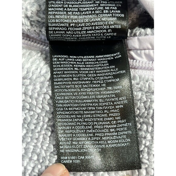 The North Face Women's Oatmeal Full Zip Fuzzy Fleece Osito Jacket Grey Sz L - Picture 11 of 15